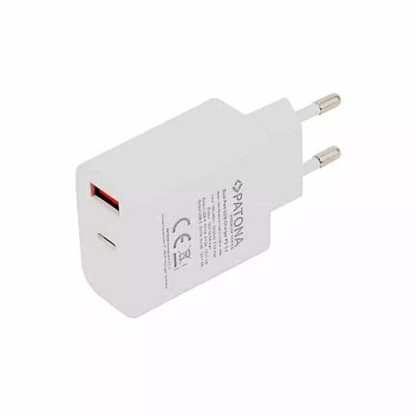 Adaptateur secteur USB Type-C & USB-A 18W PD QC 3.0 - PATONA